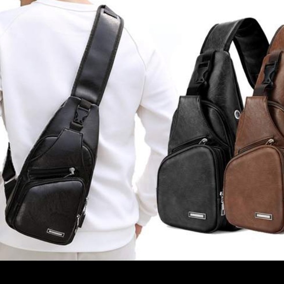 LEATHER🐝🐝USB CHARGING SPORT CROSSBODY - Picture 12 of 15